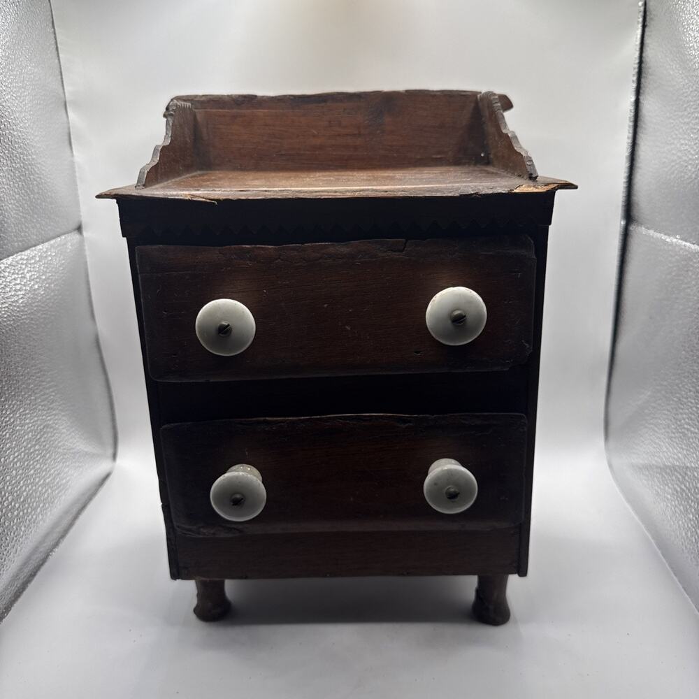 ANTIQUE 19th Century Mahogany Miniature Chest of Drawers Salesmen Sample